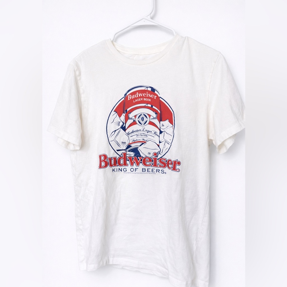 Mens Budweiser Cream Logo Tee size M